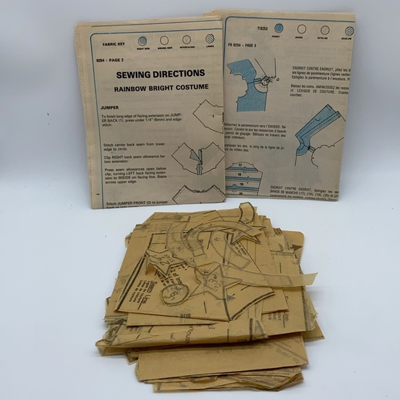 McCall’s 9254 Rainbow Brite Girls Halloween Costume Sewing Pattern Size 6 - Picture 7 of 10